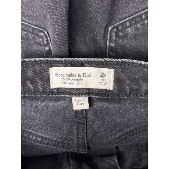 Abercrombie & Fitch Jeans 26 / 2 Womens Curve Love 90s Straight Distressed Denim - Picture 6 of 7